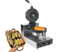 Macchina per Burger e Cialde Elettrica Professionale 1300W, Riscaldamento Doppia Faccia con Timer Digitale e Controllo Temperatura, Pressa Sandwich Gelato Forma UFO per Panifici e Ristoranti,Single
