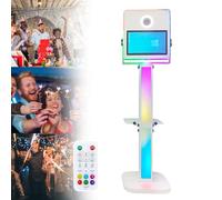 Macchina per cabine fotografiche: Touch Screen da 15,6 Pollici | Macchina per photobooth per Eventi con Luce anulare e Flight Case | Stand DSLR per Feste | Macchina Fotografica Portatile per Cabina