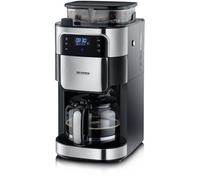 Macchina per caff filtro con macinacaff integrato - SEVERIN - KA4813 - Macchina da caff con touchscreen - Caraffa da 10 tazze - Nero/Acciaio inox
