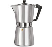 PEZZETTI, Italexpress Caffettiera 14 Tazze in Alluminio, Manico Ergonomico Resistente al Calore, Guarnizione in Silicone Alimentare, Per Piani a Gas No Piano Induzione
