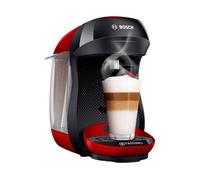 Macchina per caffè a capsule BOSCH Happy TAS103E, Compatibile con Capsule Tassimo T DISC, Potenza 1300 W, Serbatoio acqua 0,7 l, Disattivazione automatica, Nero, Rosso