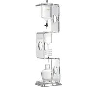 Macchina per caffè americano Brew Tower, Caffettiera a goccia con ghiaccio, 600 ml, portata di gocciolamento regolabile, design ad anello, in vetro acrilico, for casa, ufficio, bar