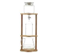 Macchina per caffè americano Brew Tower, Macchina for caffè freddo con valvola di controllo della velocità di gocciolamento, supporto in legno, capacità multiple(360ml)