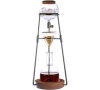 Macchina per caffè americano Brew Tower, Macchina for caffè freddo, torre for ghiaccio, gocciolatore regolabile, griglia in acciaio inossidabile, 500 ml, for 2-4 tazze, acciaio inossidabile, vetro, le