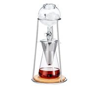 Macchina per caffè americano Brew Tower, Macchina for tè freddo e infuso a freddo da 2-4 tazze con tecnologia a goccia lenta regolabile, 16x16x34 cm