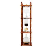 Macchina per caffè americano Brew Tower, Torre for caffè freddo con filtro a goccia e struttura in legno, 25 tazze