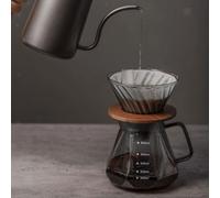 Macchina per caffè americano con supporto in legno di noce, tazza per filtro
