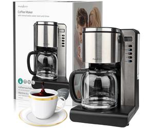 MACCHINA PER CAFFÈ AMERICANO PROFESSIONALE 1000W 12TAZZE NEDIS ITALIA