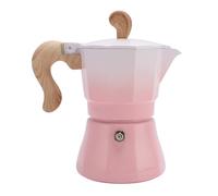 Macchina per caffè espresso con piano cottura in alluminio da 150 ml, macchina per caffè espresso Macchina per caffè classica per amanti principianti Caffè italiano e cubano Birra (Rosa sfumato)