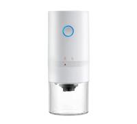 Macchina per caffè espresso elettrica portatile, Macinacaffè elettrico portatile con macina in ramica e ricarica USB per caffè in polvere e capsule di caffè(White)
