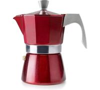 IBILI Moka express Evva Red, 6 tazze, 300 ml, alluminio fuso, adatta per l’induzione