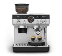 Krups Precision XP801T10 - Macchina per caffè espresso manuale con smerigliatrice, interfaccia intuitiva, impostazioni pre-infusione, ugello a vapore, riscaldamento rapido, nero/acciaio inossidabile,