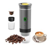 Macchina per caffè espresso portatile, 3 in 1, elettrica, autoriscaldante, macchina da caffè da campeggio, mini macchina da caffè per auto, ricaricabile, 12 V con USB-C compatibile con caffè macinato