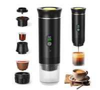Macchina per caffè espresso portatile 3 in 1 Mini macchina da caffè da viaggio 20 Bar con USB-C, macchina da caffè da campeggio, autoriscaldante, compatibile con caffè macinato e capsule per