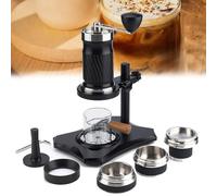 Macchina per caffè espresso portatile a manovella, pressione regolabile 9-12 bar e tempo di infusione personalizzato, compatta, con borsa per il trasporto per avventure all'aperto