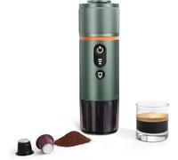 Macchina per Caffè Espresso Portatile: Caffettiera Elettrica Ricaricabile Autoriscaldante(Verde)