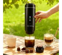 Macchina per caffè espresso portatile con batteria, 3 in 1, mini macchina da caffè in viaggio, caffè macinato e capsule NS, riscaldamento elettrico tramite USB - C, macchina da caffè a batteria per