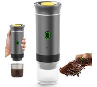 Macchina per caffè espresso portatile elettrica wireless 3 in 1 per auto e casa Caffettiera da campeggio Capsule in polvere Macchina da viaggio Black