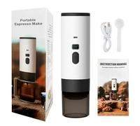 Macchina per caffè espresso portatile elettrica wireless per auto e famiglia Macchina da caffè da campeggio Capsule in polvere da viaggio Grigio chiaro