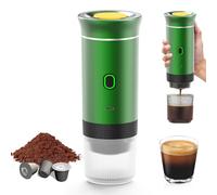 Macchina per caffè portatile, per caffè espresso e riscaldamento elettrico da viaggio, per 12 V auto e campeggio, caffettiera per campeggio, macchina da caffè portatile da viaggio, capsule caffè