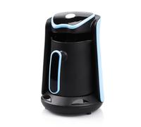 Macchina per caffè turco, macchina per caffè portatile 600 W, macchina per caffè Brewer Include 17,6 once, 4 tazze di caffè Spegnimento automatico anti-traboccamento, Spento per Home Office(Blue)