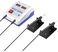 Macchina per ceretta elettrica digitale da 50 W, doppia penna da tavolo, coltello a cera elettrica Lab con 6 punte di cera e indicatore LED, temperatura regolabile, per negozi di gioielli, industria