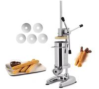 Macchina per Churrera Manuale churros manuale, elettrica, riempitrice per ciambelle alla frutta, in acciaio inox, 5 ugelli, uso domestico commerciale, 2 l