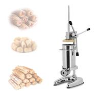 Macchina per Churro Commerciale Manuale per Ciambelle 2L/3L con 5 Stampi, Macchina per Churrera Spagnola Verticale in Acciaio Inossidabile, Macchina per Riempire Churros Attrezzatura per Snack,2L