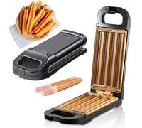 Macchina per Churro da 850 W, Macchina per Churro Elettrica, Produzione Rapida in 10 Minuti 4 Churros con Padella Antiaderente per Ciambelle Spagnole Sane Senza Olio, Apparecchio per Snack e Dessert
