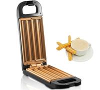 Macchina per Churro Elettrica, Pressa per Churro Elettrica per Preparare 4 Churro in Circa 10 Minuti, Macchina per Snack da Dessert Antiaderente da 850 W, con Display a LED, Facile da Pulire