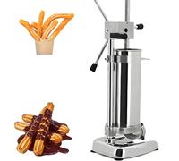Macchina per Churros Professionale da 2L/3L, Macchina Manuale in Acciaio Inox con 5 Ugelli - Pressa Manuale per Impasto per Panetterie, Ristoranti & Donut 3L