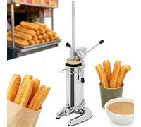 Macchina per churros verticale in acciaio inox Macchina per churros manuale professionale con 5 stampi Attrezzatura per ciambelle latino-americane per casa ristorante(2l)