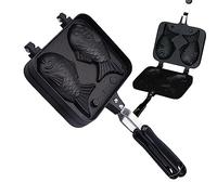 Macchina per cialde di pesce Taiyaki - Macchina per cialde da cucina | Macchina antiaderente per torte calde a forma di pesce per cucinare a casa per crema pasticcera