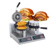 Macchina per cialde per hamburger gelato, schermo digitale e timer, temperatura regolabile, pressa per hamburger e panini, utensile da cucina versatile per deliziosi dolcetti
