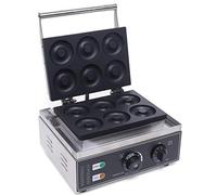 Macchina per ciambelle,Apparecchio per ciambelle dal design retrò,Macchina per ciambelle per 6 piccole ciambelle, include Testimone di cottura e rivestimento antiaderente, 1550 watt, facile da pulire