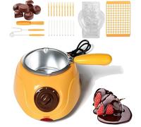 Macchina per cioccolata calda con controllo della temperatura e due pentole per sciogliere, cucinare e fare caramelle fai da te