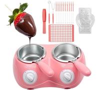 Macchina per cioccolata calda con controllo della temperatura e due pentole per sciogliere, cucinare e fare caramelle fai da te