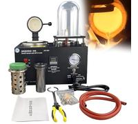 Macchina per colata e fusione sotto vuoto da 1500W con display per raffinazione ad alta temperatura, forno di fusione elettrico da 2000℉con crogiolo di grafite, strumento per fusione di gioielli,1L