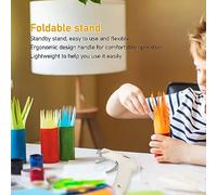 Macchina per colla a caldo con 30 stick di colla, supporto pieghevole, preriscaldamento rapido, progetti artigianali, mini utensile elettrico portatile bianco per casa, ufficio,