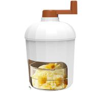 Macchina per coni da neve a manovella con lama in acciaio inox e vassoi per cube