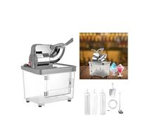 Macchina per coni di neve Macchina elettrica for cono di neve, frantoio for tritaghiaccio Granizing Glass Blender Mixer Chopper Acciaio inossidabile Cool Colder Commerciale Rasoio per ghiaccio(Silver)