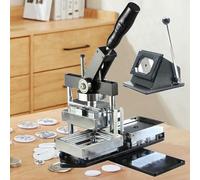 Macchina per Creare Bottoni magnetici per Frigorifero con taglierina per Carta, Macchina per Creare Bottoni con 100 Set di Materiali di consumo, Macchina Fai da Te per Creare Foto magnetiche
