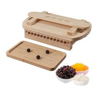 Macchina per creare perle di tapioca con base a ventosa e ruota di posizionamento, strumento a sfera in legno per Bubble Tea, tè al latte, formazione di perline di tapioca