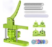 Macchina per creare spille fai da te con 100 parti di bottoni, forniture e taglierina circolare, 3,2 cm e 5,6 cm, ideale per progetti artigianali