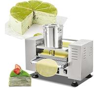 Macchina per crêpes professionale automatica, piastra antiaderente 15/20/25 cm, spessore regolabile 0,4-1,2 mm, temperatura 150-200 °C, 200-300 crêpes/h, per pasticceria e ristoranti, 20 cm