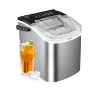 Macchina per cubetti di ghiaccio, 12 kg in 24 ore, 9 cubetti di ghiaccio in 6-8 minuti, 2 dimensioni di ghiaccio, autopulente, portatile con maniglia, silenziosa macchina per gelati per la casa/il