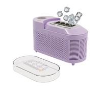 Macchina per cubetti di ghiaccio, 12 V, mini macchina per ghiaccio per il piano di lavoro, macchina per il ghiaccio compatta per la casa, l'auto, i viaggi (viola)