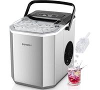 Macchina per cubetti di ghiaccio Argento 15 kg/24 ore Ghiaccio tritato e pepita Dispositivo da tavolo autopulente da 6 minuti 120 W