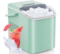 Macchina per cubetti di ghiaccio con manico cestino per cubetti di ghiaccio - Portatile e autopulente, Mini Ice Maker 11 cubetti di ghiaccio/Min facile da rimuovere e utilizzare ovunque