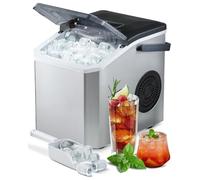 Macchina per cubetti di ghiaccio con manico portatile 2025, 15 kg in 24 ore, 9 cubetti di ghiaccio in 6-8 minuti, funzionamento a basso rumore, autopulente piccola macchina per cubetti di ghiaccio con